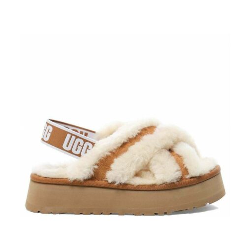 UGG DISCO CROSS SLIDES chestnut