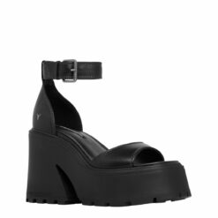 WINDSORSMITH FLAWS BLACK LEATHER SANDAL