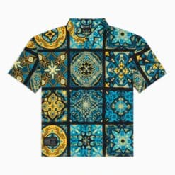 DOLLY NOIRE Maioliche Blu Pattern Oversize Shirt
