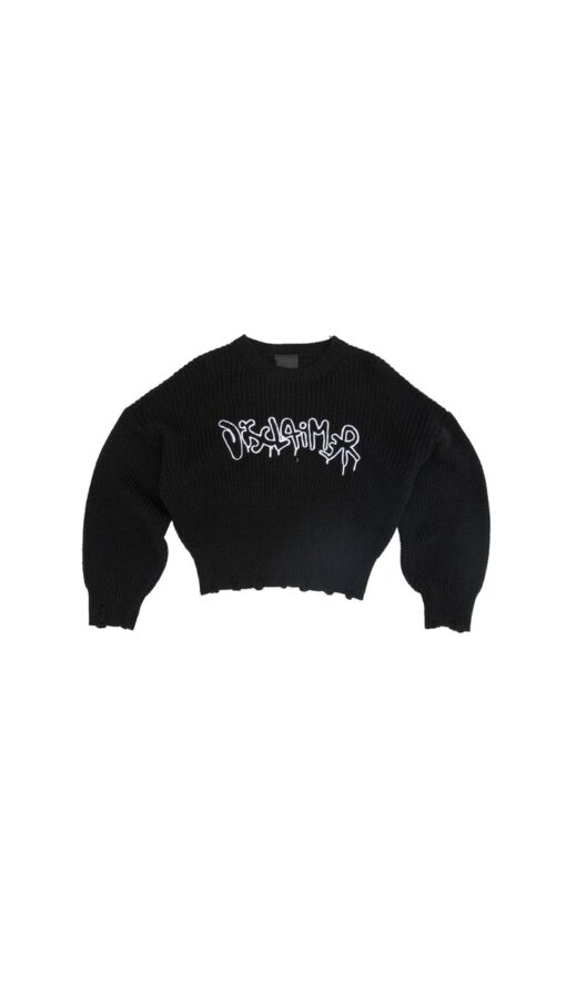 Disclaimer Black Tricot SWEATSHIRT