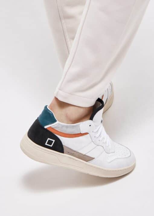 D.A.T.E. COURT 2.0 MID CALF White-black
