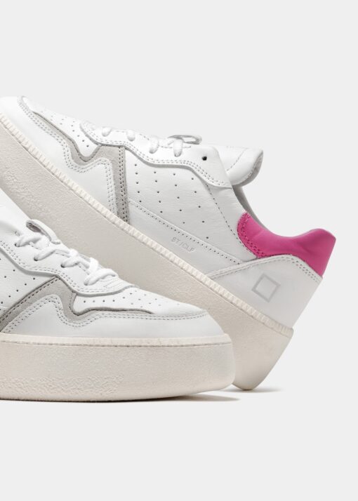 D.A.T.E. STEP CALF White-Fuxia