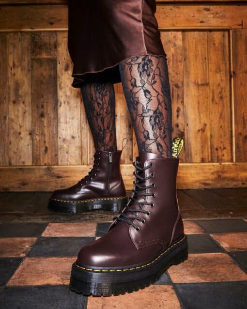 DR MARTENS STIVALI JADON BORDEAUX