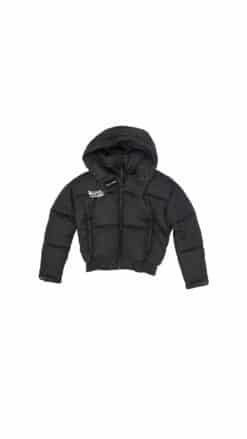 Disclaimer JACKET crop BLACK LOGO