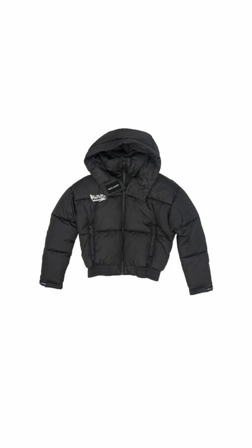 Disclaimer JACKET crop BLACK LOGO