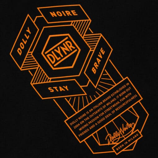 Dolly Noire Corporate 01 Hoodie Black & Orange