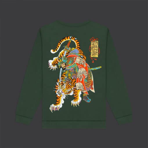 Dolly Noire Musashi and Tiger Crewneck Green