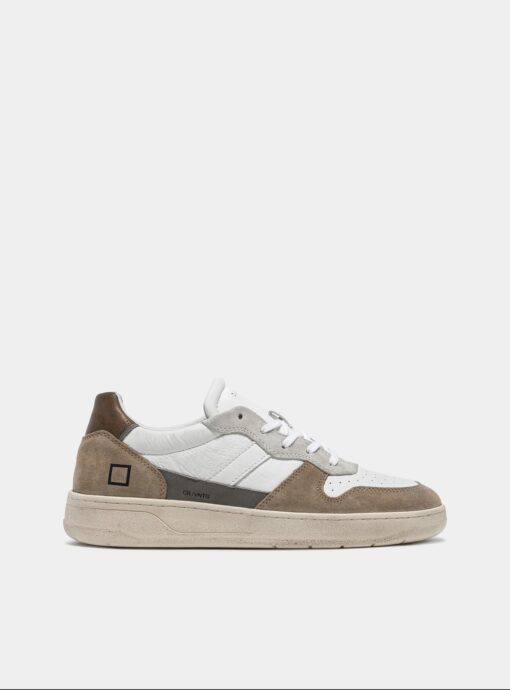D.A.T.E. COURT 2.0 VINTAGE CALF WHITE-BROWN