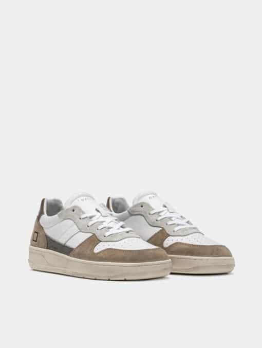 D.A.T.E. COURT 2.0 VINTAGE CALF WHITE-BROWN