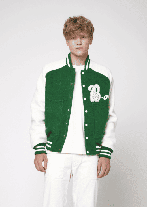 BLAST OFF GIACCA VARSITY MIRA BASIC White / Green