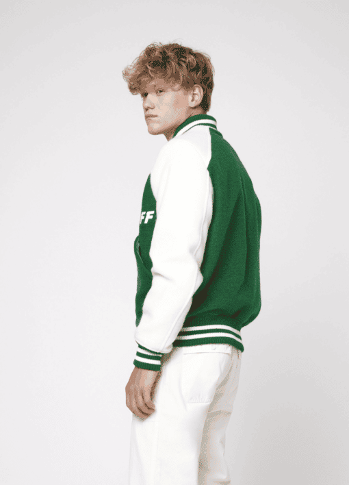 BLAST OFF GIACCA VARSITY MIRA BASIC White / Green