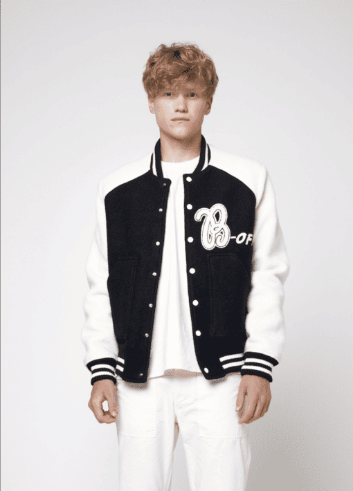 BLAST OFF GIACCA VARSITY MIRA BASIC White / Black