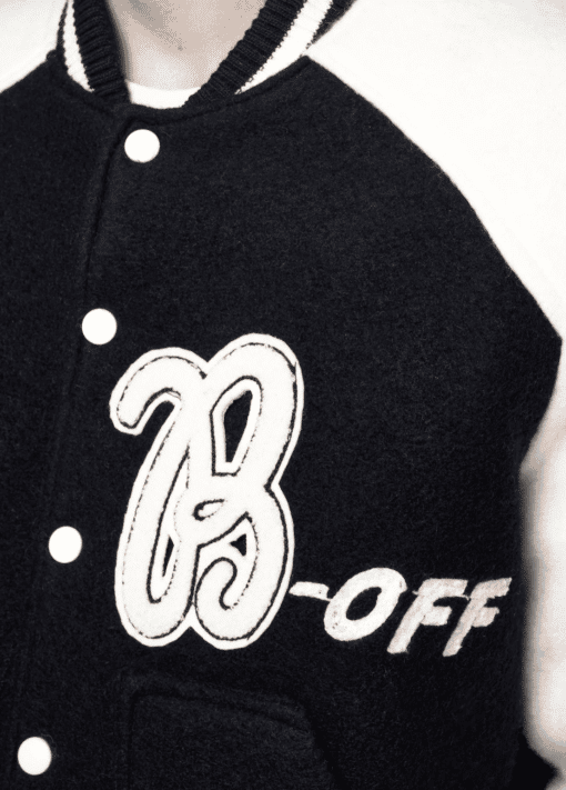 BLAST OFF GIACCA VARSITY MIRA BASIC White / Black