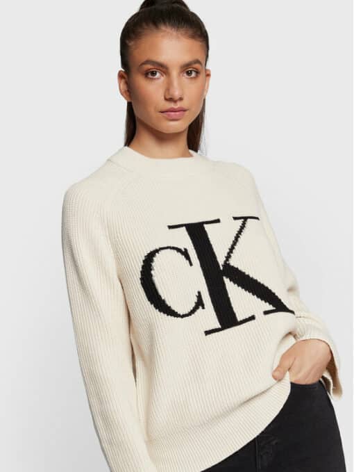 CALVIN KLEIN Maglione Beige Relaxed Fit