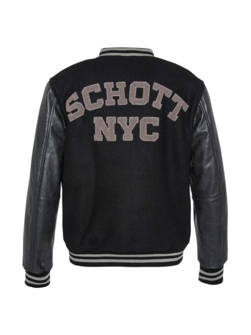 SCHOTT N.Y.C. Varsity Jacket Black/Grey