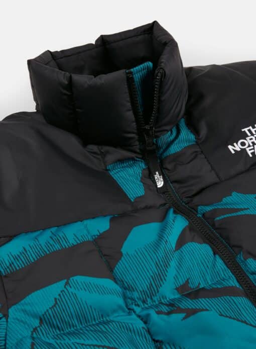 The North Face GIACCA IN PIUMINO LHOTSE Harbor Blue Mountain Peak Print