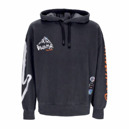 Disclaimer HOODIE mountain YETI BLACK stonewashed