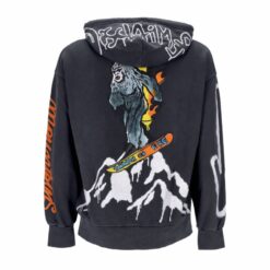 Disclaimer HOODIE mountain YETI BLACK stonewashed