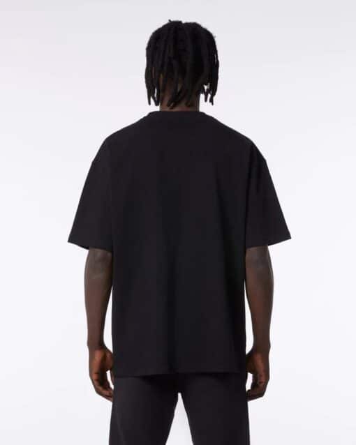 PHOBIA ARCHIVE T-SHIRT NERA CON FULMINI ROSSO-GRIGIO FLUO