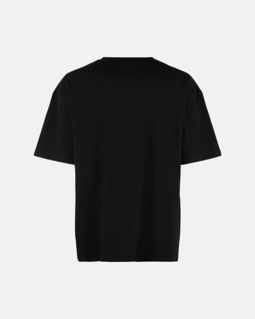 PHOBIA ARCHIVE T-SHIRT NERA CON FULMINI ROSSO-GRIGIO FLUO