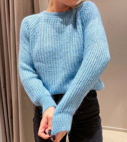 HAVEONE Maglione Ceruleo in Mohair