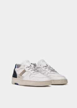 D.A.T.E. COURT 2.0 VINTAGE  CALF WHITE-BLUE