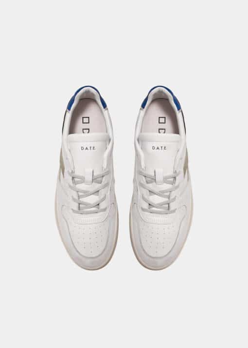 D.A.T.E. COURT 2.0 VINTAGE  CALF WHITE-BLUE