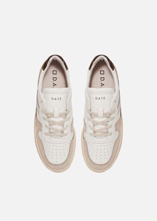 D.A.T.E. COURT 2.0 VINTAGE Calf WHITE-BRONZE