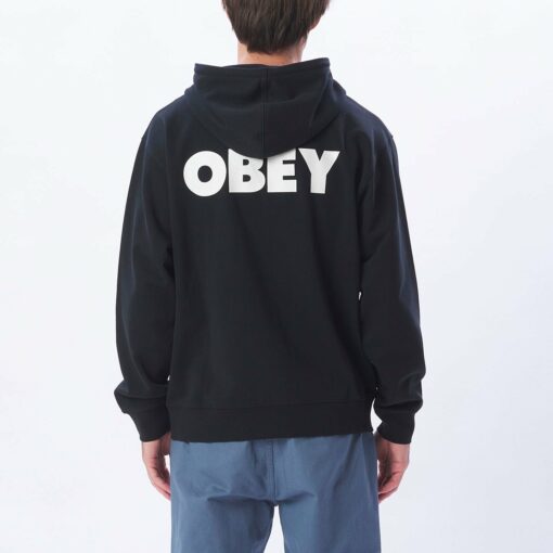 OBEY BOLD HEAVYWEIGHT PULLOVER HOOD black