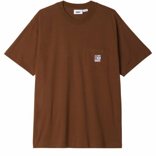 OBEY POINT POCKET T-SHIRT silt