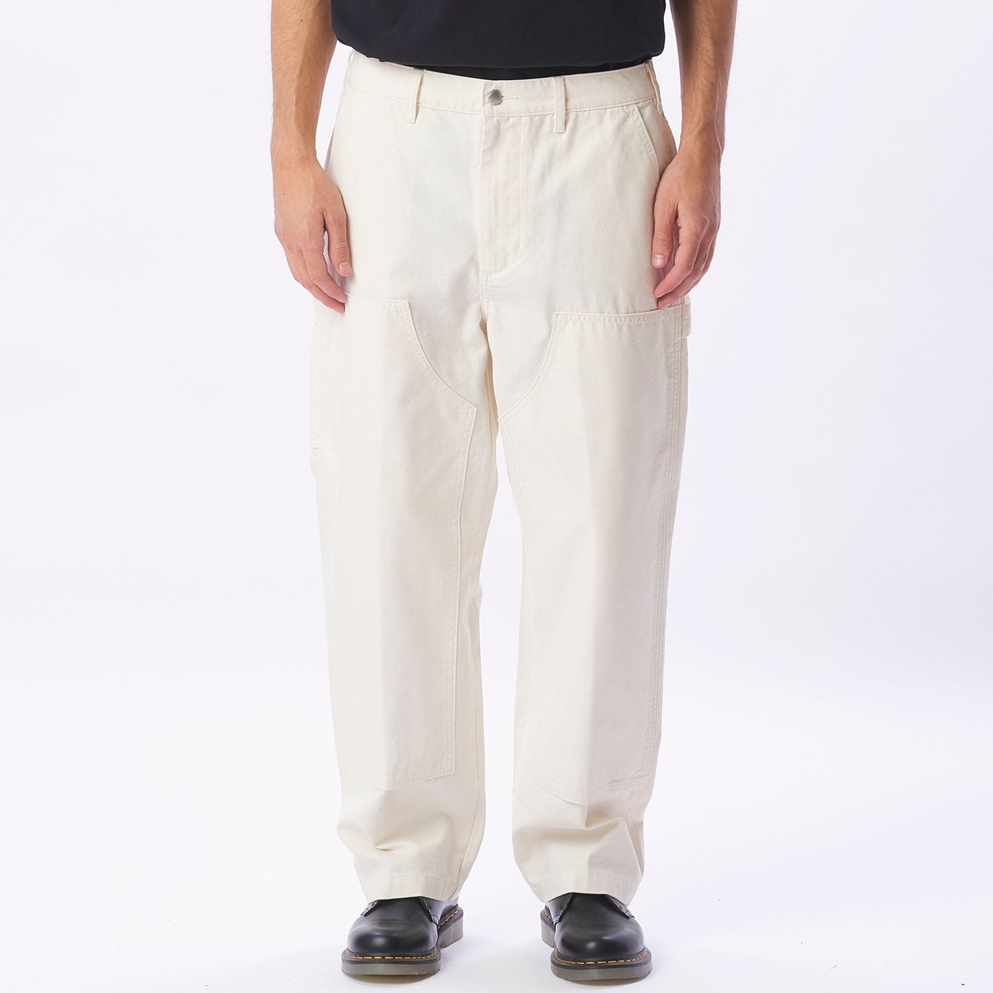 OBEY BIG TIMER TWILL DBL KNEE PANT unbleached
