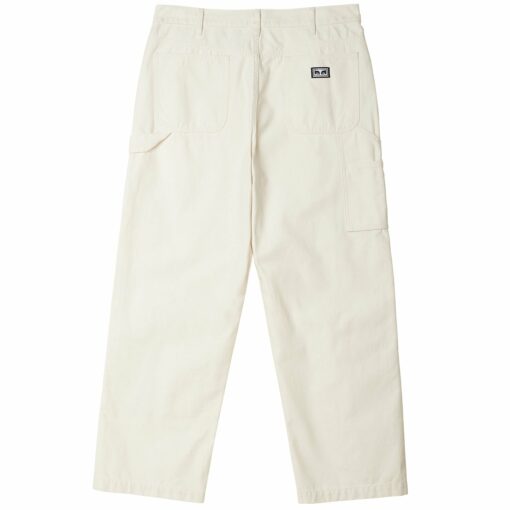 OBEY BIG TIMER TWILL DBL KNEE PANT unbleached