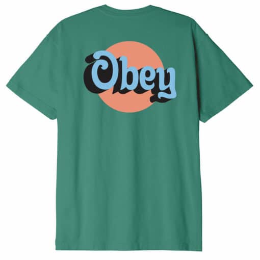 OBEY BOLD DOT ORGANIC T-SHIRT palm leaf