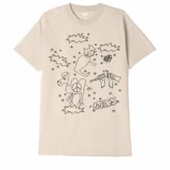 OBEY CAT & CAMEL CLASSIC T-SHIRT cream