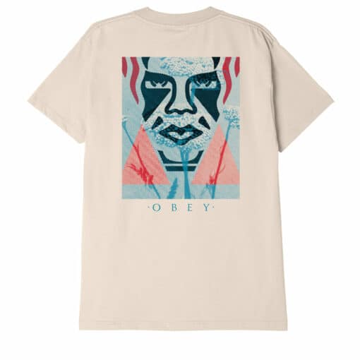 OBEY DECO ICON FACE CLASSIC T-SHIRT cream