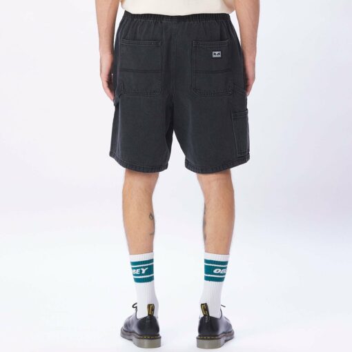 OBEY EASY DENIM CARPENTER SHORT black