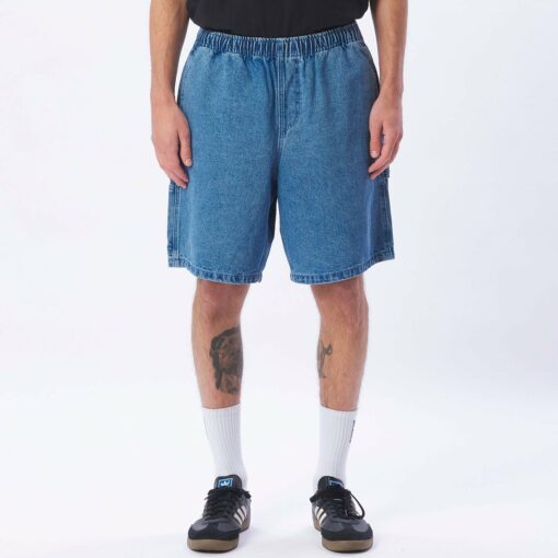 OBEY EASY DENIM CARPENTER SHORT light indigo