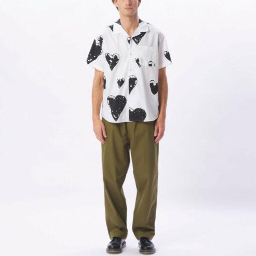 OBEY LOVELESS SS SHIRT white black