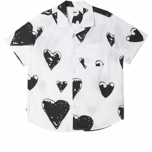 OBEY LOVELESS SS SHIRT white black
