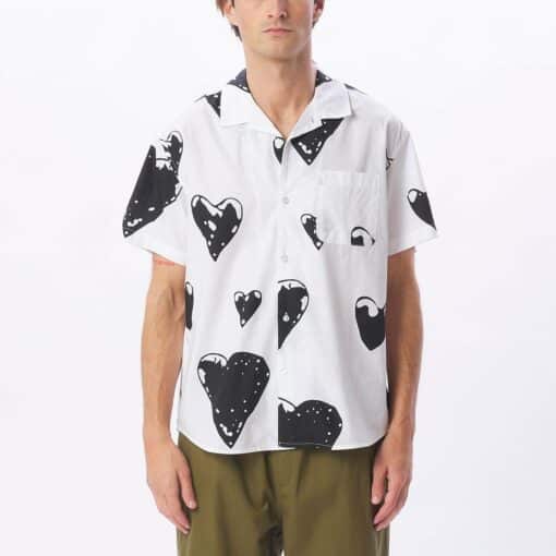 OBEY LOVELESS SS SHIRT white black