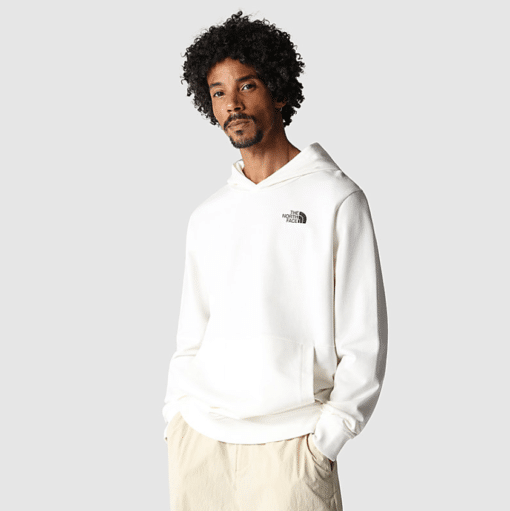 THE NORTH FACE FELPA CAPPUCCIO GRAPHIC uomo gardenia white