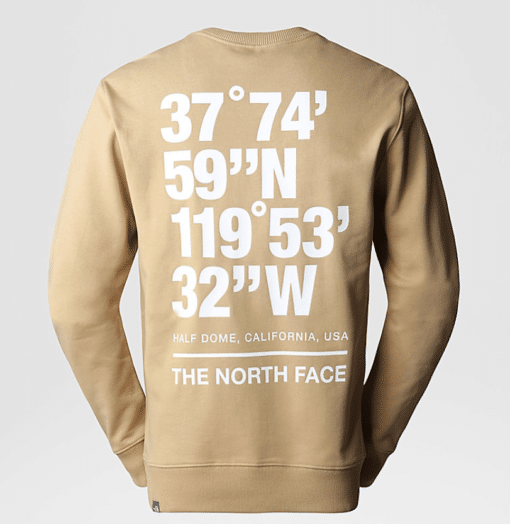 THE NORTH FACE FELPA GIROCOLLO COORDINATES khaki stone