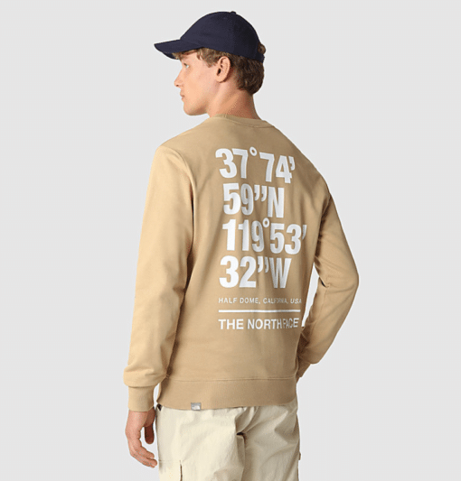 THE NORTH FACE FELPA GIROCOLLO COORDINATES khaki stone