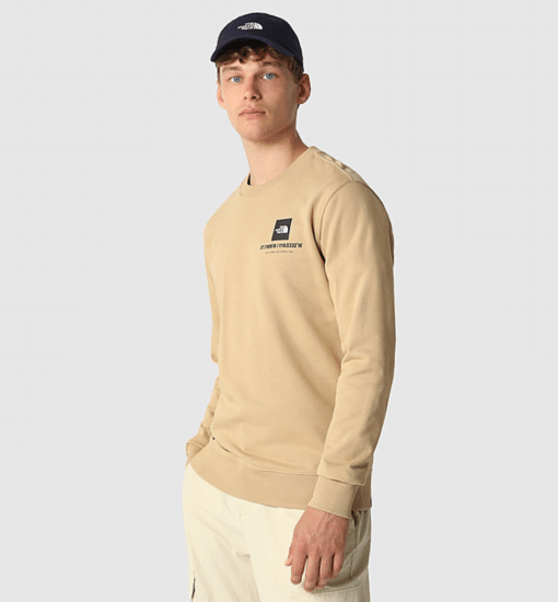 THE NORTH FACE FELPA GIROCOLLO COORDINATES khaki stone