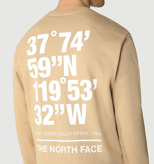 THE NORTH FACE FELPA GIROCOLLO COORDINATES khaki stone