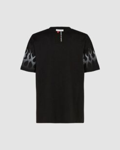 VISION OF SUPER T-Shirt Nera Con Fiamme Grigie