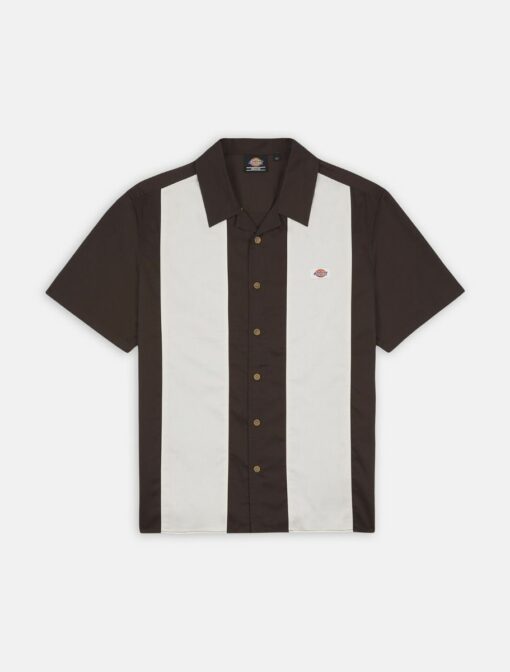 DICKIES Camicia Westover a Maniche Corte brown white