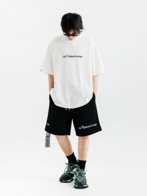 MOD WAVE MOVEMENT OBF BLACK T-SHIRT white