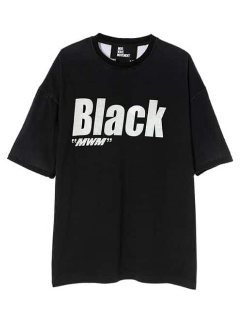 MOD WAVE MOVEMENT CAT T-SHIRT black