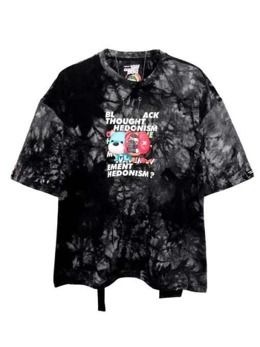MOD WAVE MOVEMENT VANGUARD’S DOG T-SHIRT black tie dye